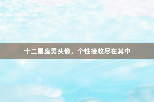 十二星座男头像，个性接收尽在其中